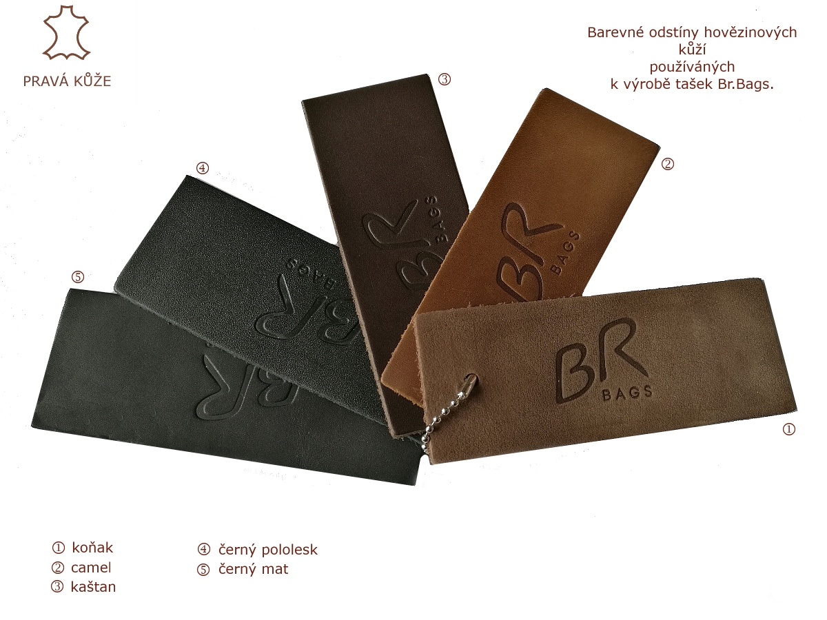 Kožená taška Br.Bags SAPPORO EXCLUSIVE - ručně šitá, dvoukomorová, XL