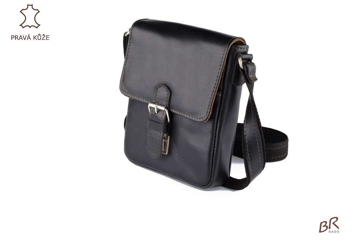 Kožená taška Br.Bags ATLANTA -  ručně šitá, jednokomorová