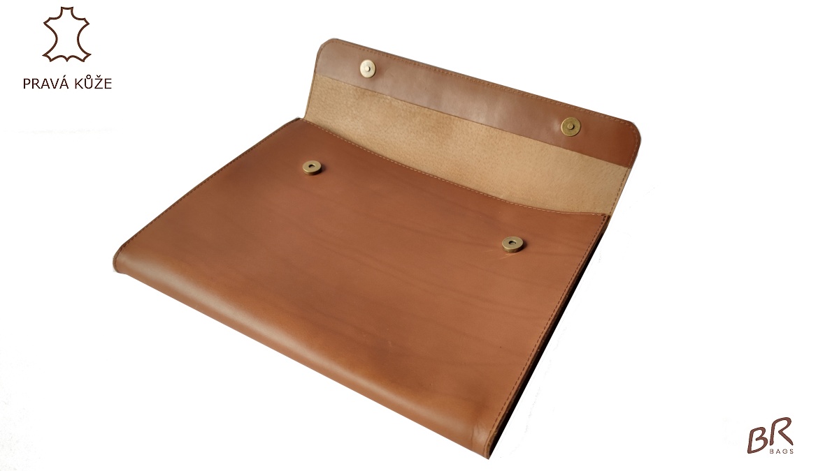 Kožený obal Br.Bags na notebook - ručně šitý, jednokomorový
