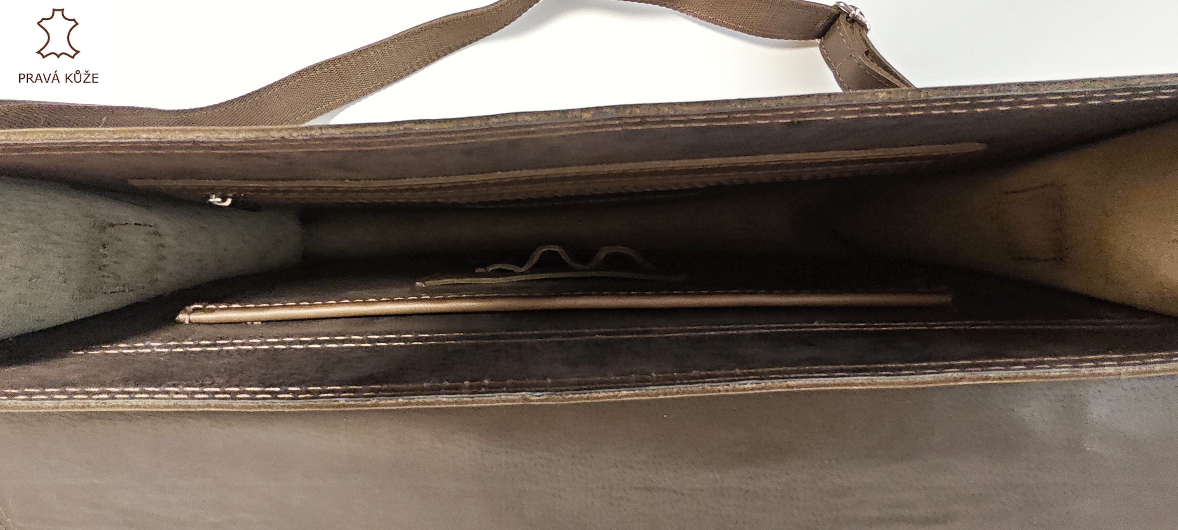 Kožená taška Br.Bags DENVER BR - ručně šitá, jednokomorová, XXL - uvedená cena platí pouze na tuto skladovou tašku